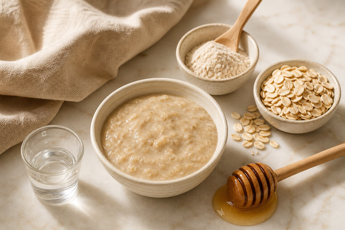 Honey and oat comfort mask for mature sensitive skin