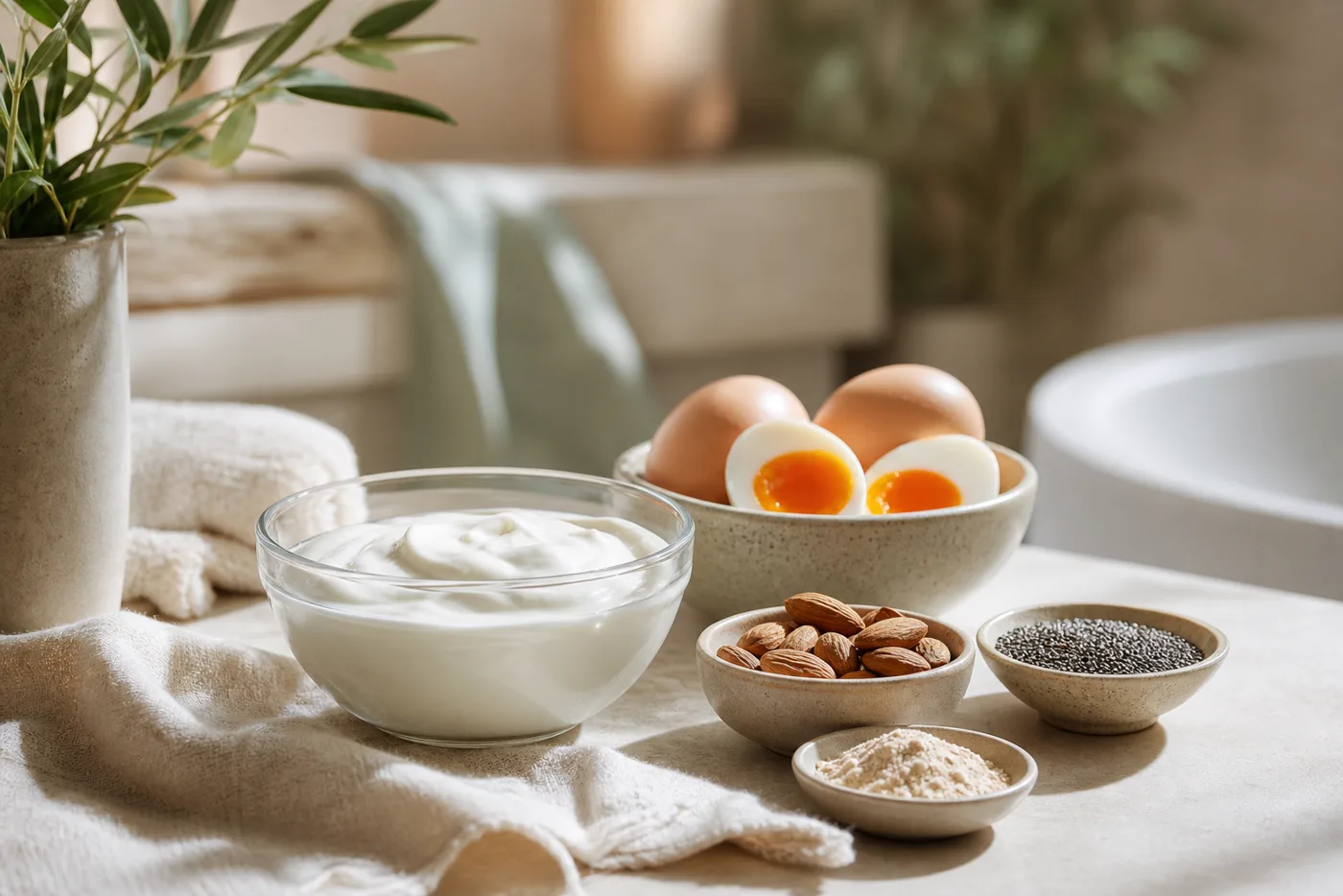 Protein-rich foods for skin hair and nails support after 40