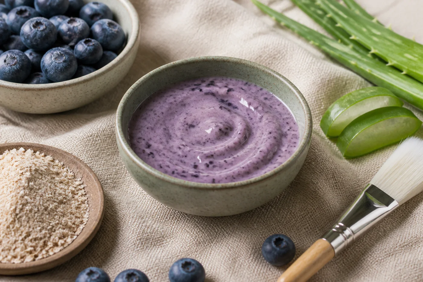 Blueberry Oat Aloe Comfort Face Mask
