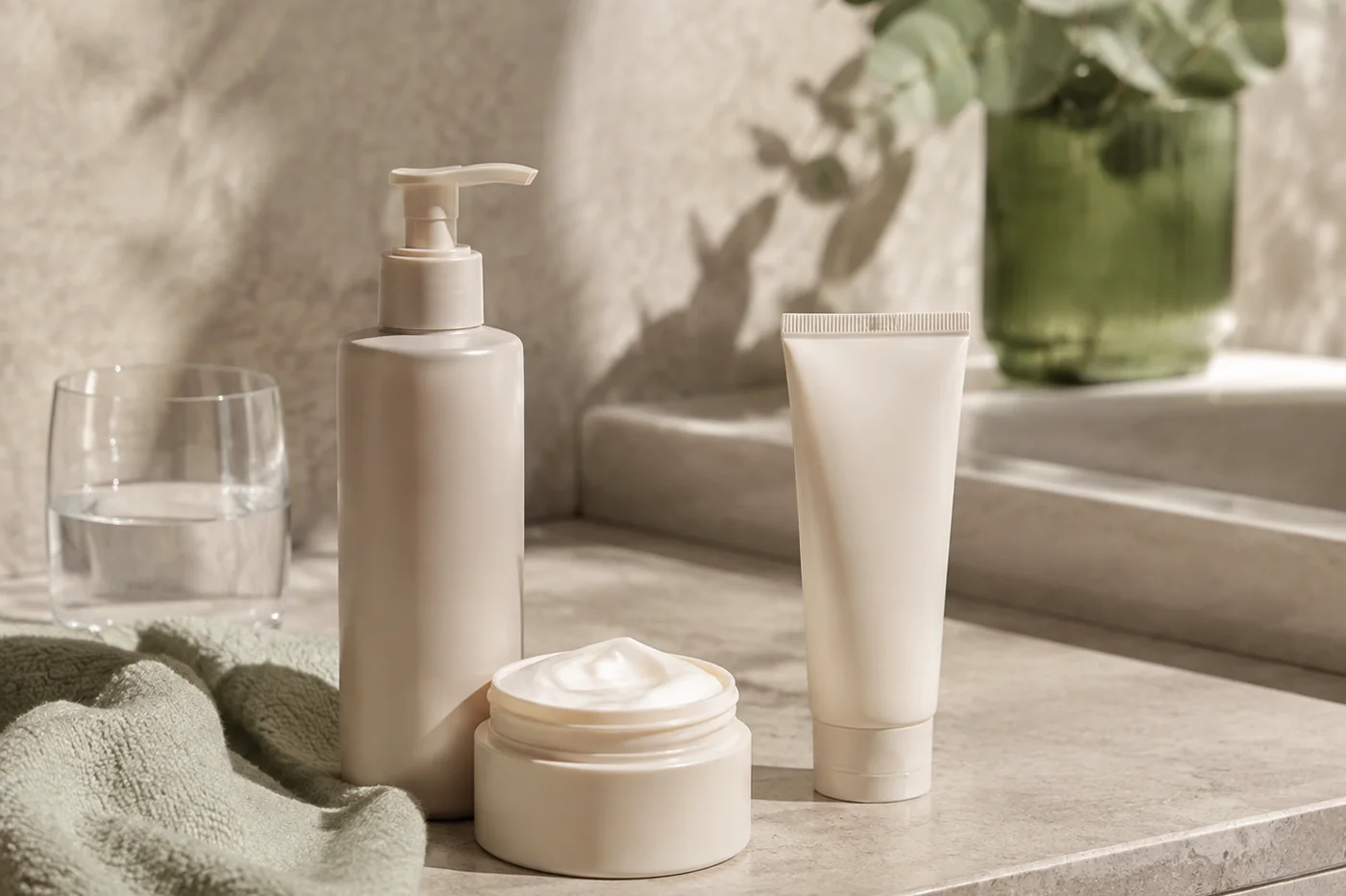 Simple skincare products for a seven day moisturizer reset after 40