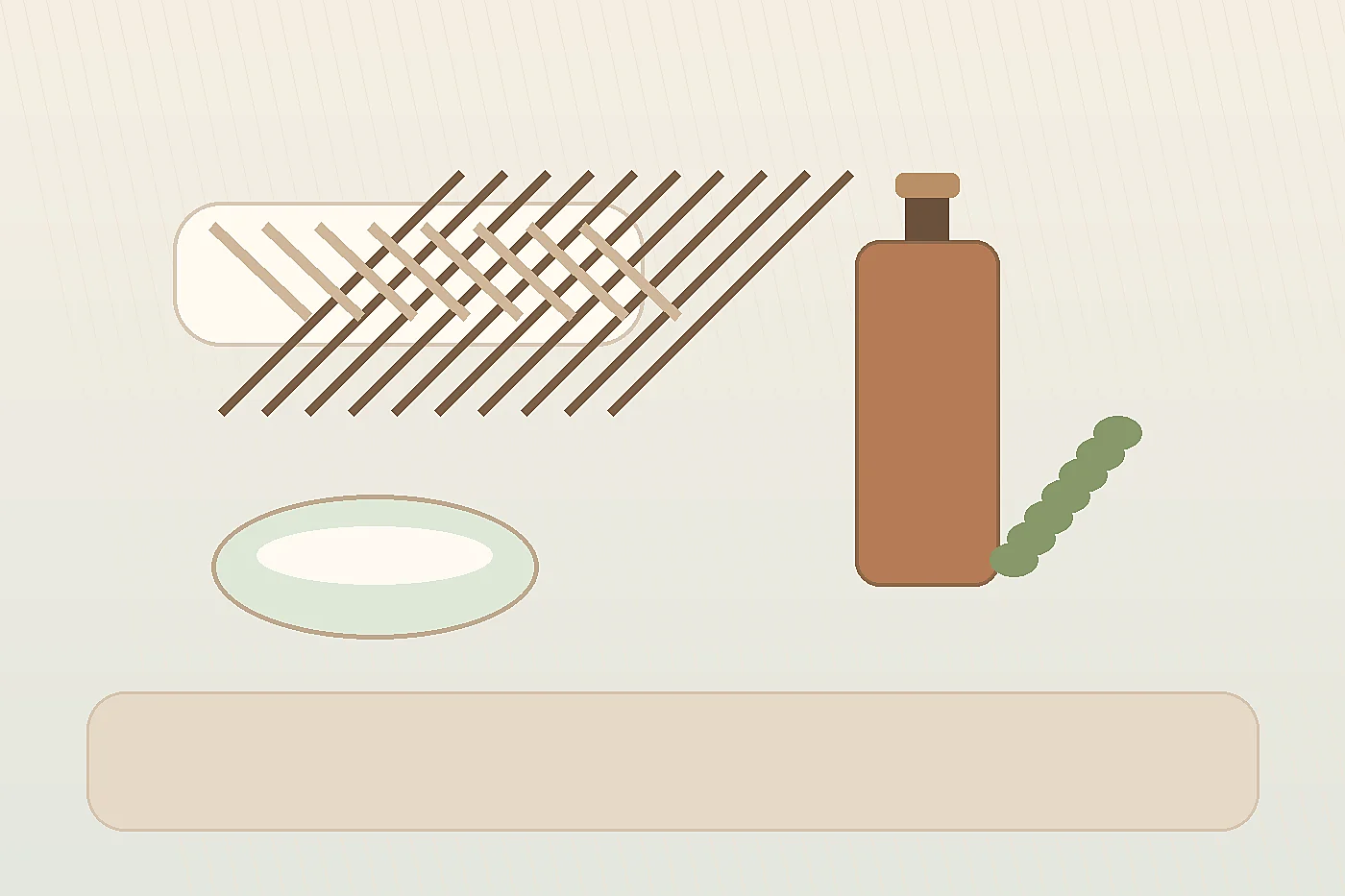 Gentle wash day still life with towel comb aloe and unbranded shampoo