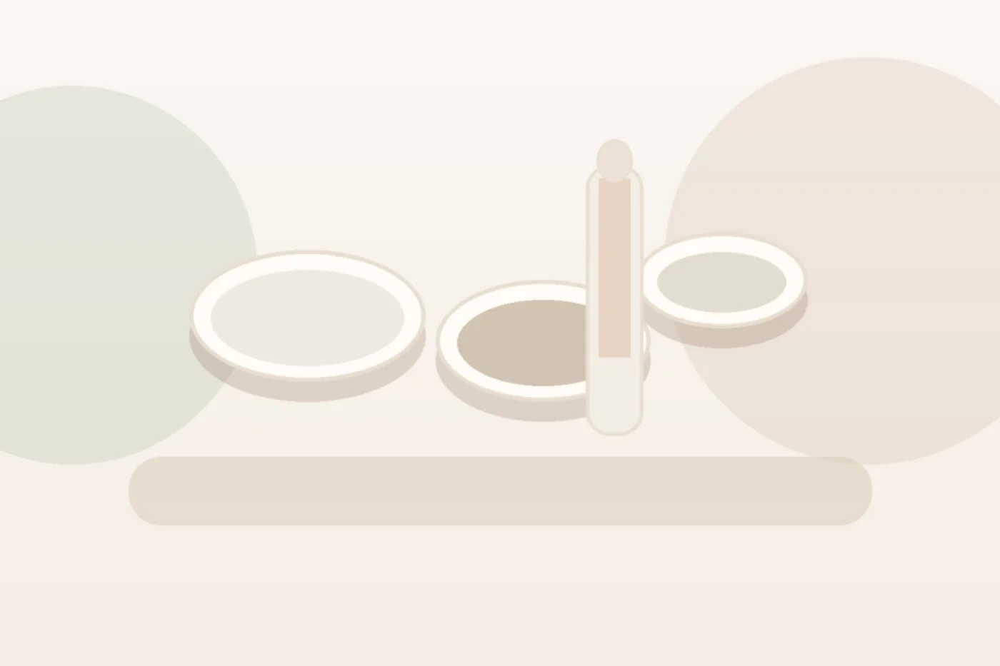 Kaolin clay, rose water and mask brush arranged for a gentle mature-skin clay mask