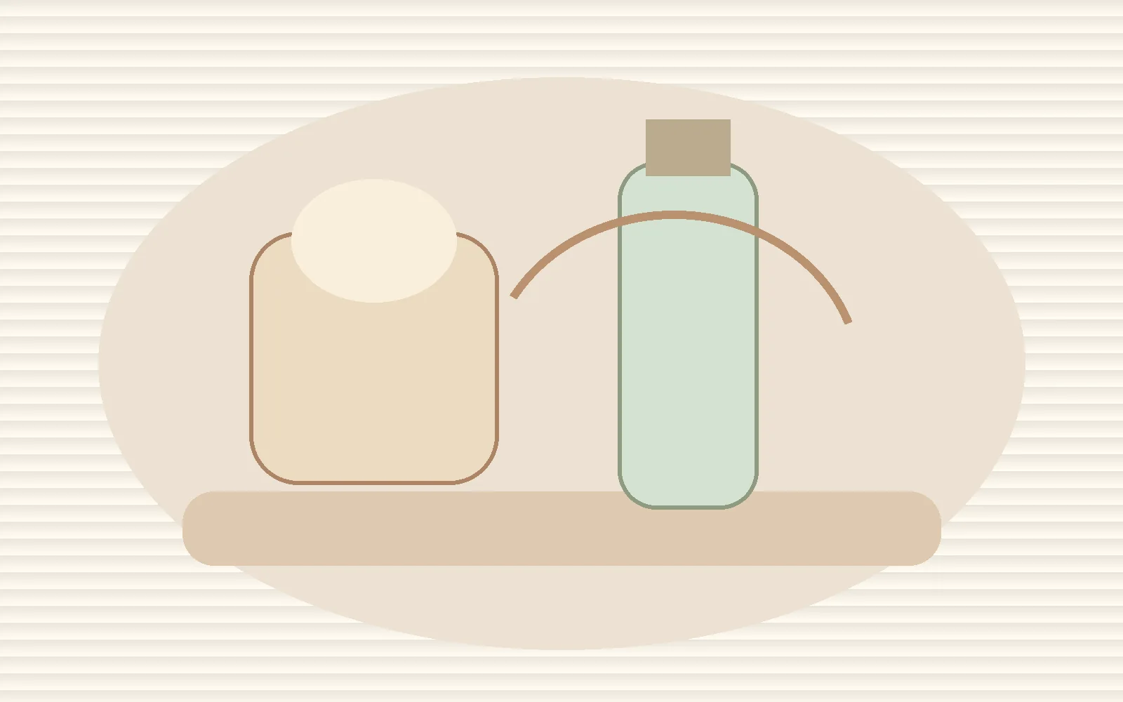 Cleansing balm and gentle gel cleanser in a soft skincare routine