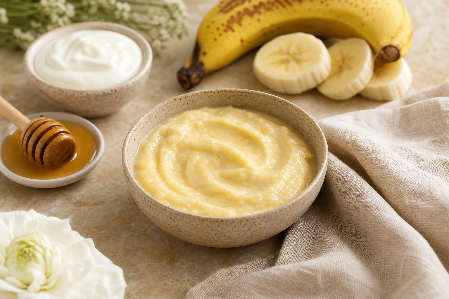 Banana Yogurt Dew Mask