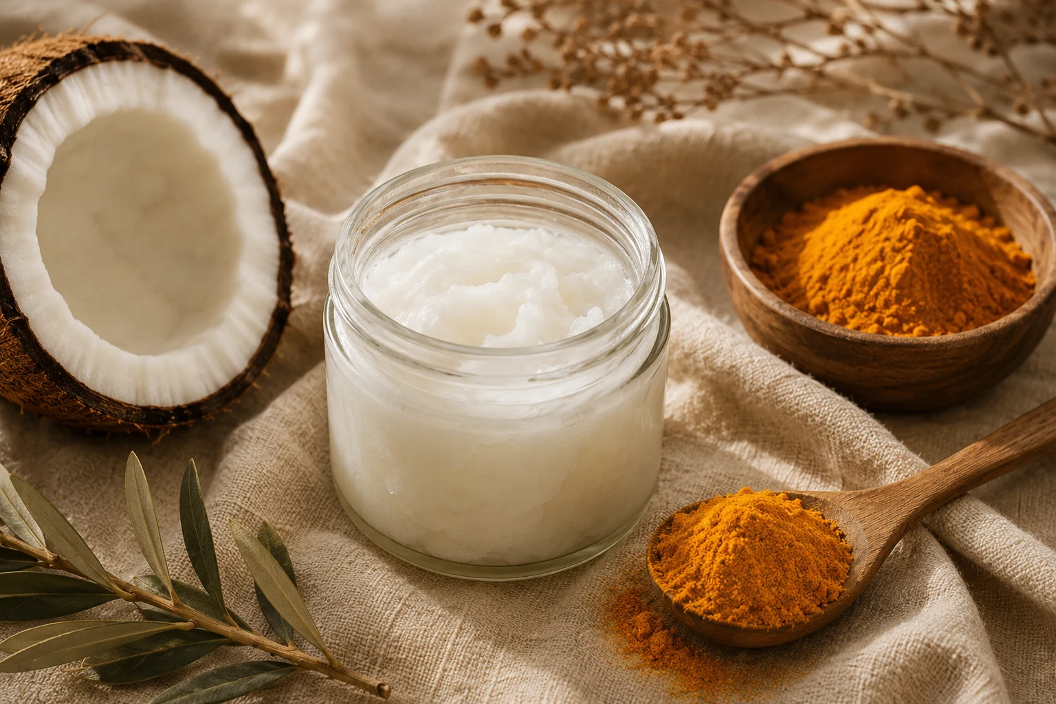 Tiny pinch turmeric glow mask mixed with cream