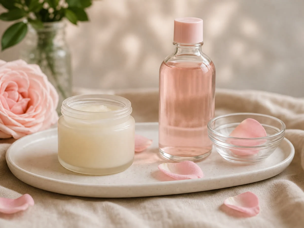 Vaseline and rose water night cream ritual
